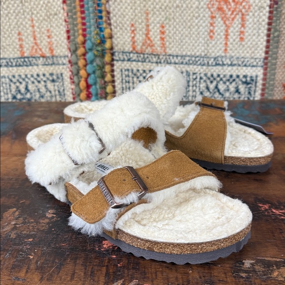Birkenstock Shearling slides. New with tags.